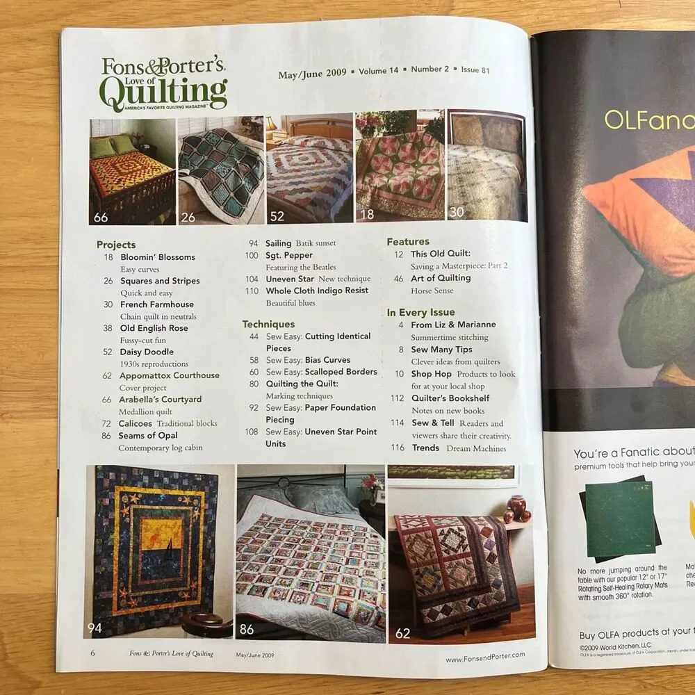 Magazine Lot Fons and Porters Love of Quilting Includes Special Edition
